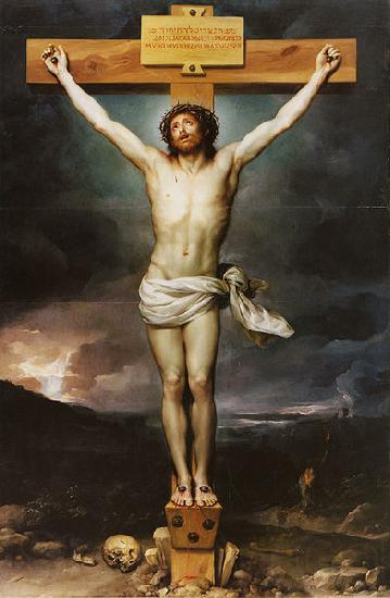 unknow artist Christ on the Cross by Anton Raphael Mengs. Now in the Palacio Real, Aranjuez, in the former bedroom of King Carlos III.